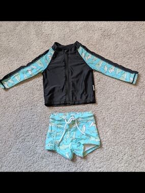SwimZip- Bathing Suit - Rash Guard- 12-18 Months Euro Short Bottoms